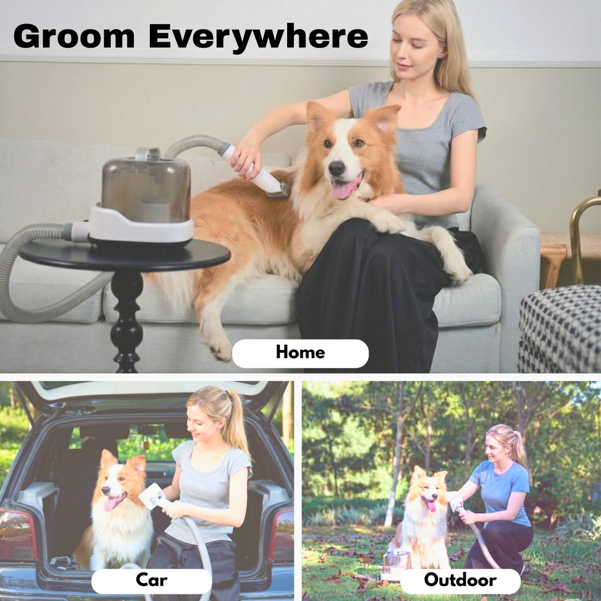 Salon Results at Home, Mess-Free | CalmCare™ Cordless Vacuum Grooming Kit by Dr. Milou