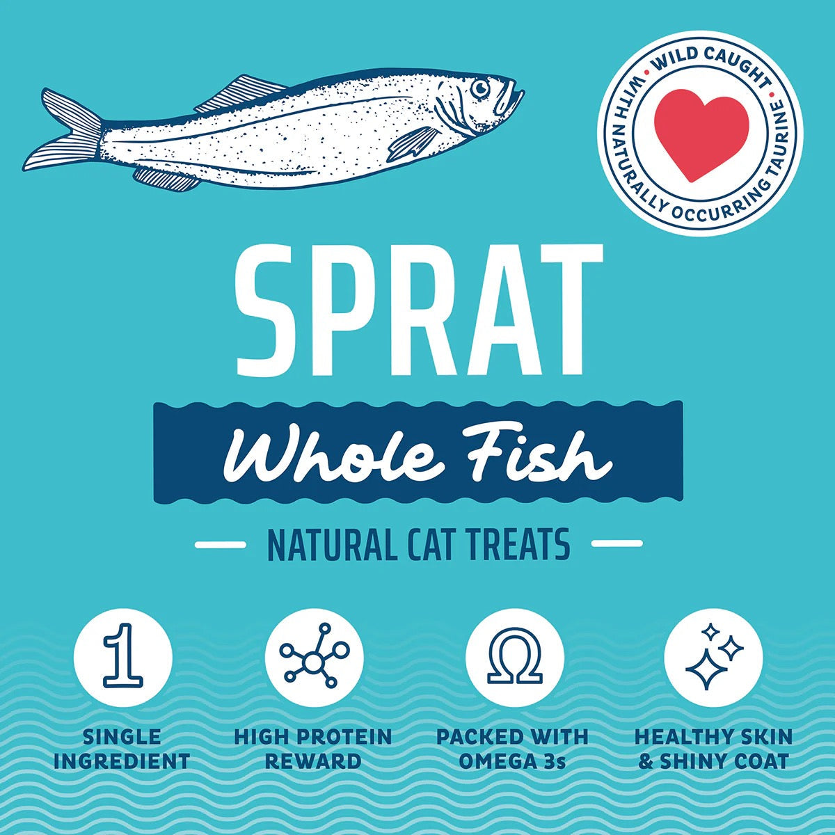 Icelandic whole sprats dog treats