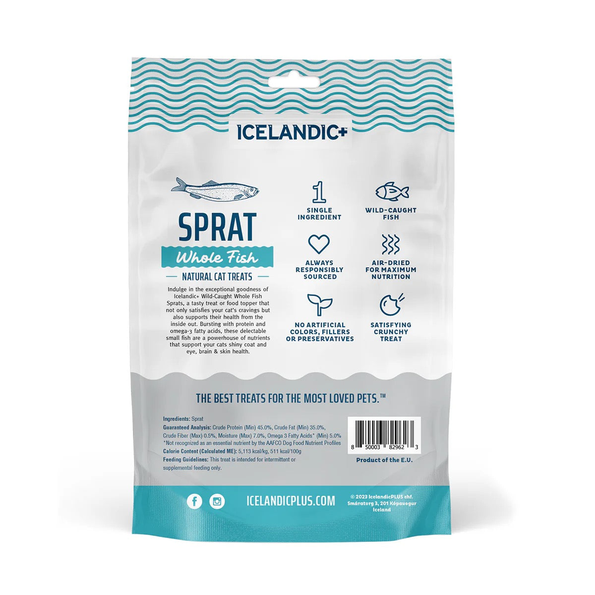Icelandic whole sprats dog treats
