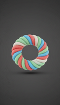 Colorful rope chew toy