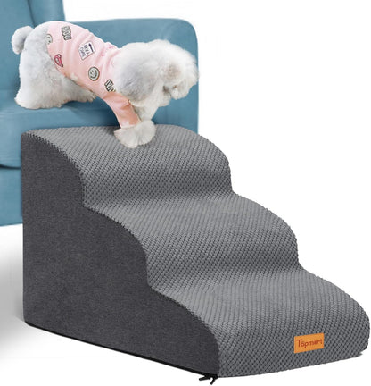 Foam Dog Stairs for Small Dogs &amp; Cats Non Slip Pet Steps 2 Tier