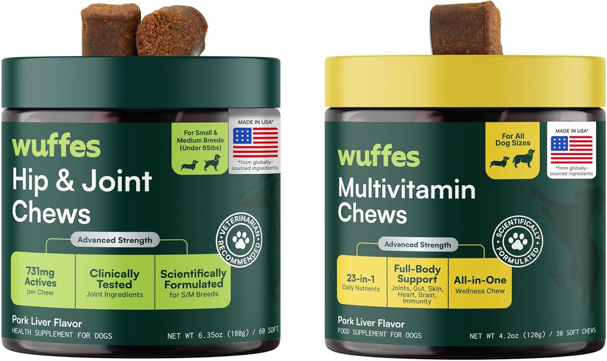 Hip &amp; Joint Supplement &amp; Multivitamin Bundle for Large Breed Dogs