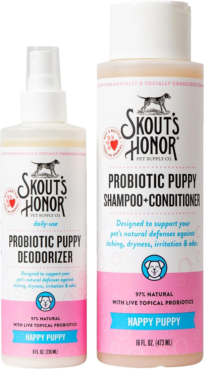 Happy Puppy Probiotic Grooming Bundle – Shampoo, Conditioner &amp; Deodorizer