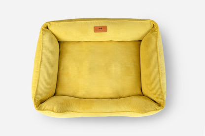 Chester &amp; Lee | Fancy Corduroy Sleeper Dog Bed Sunny Yellow