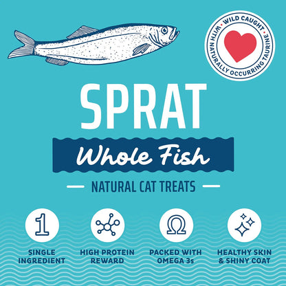 Icelandic whole sprats dog treats