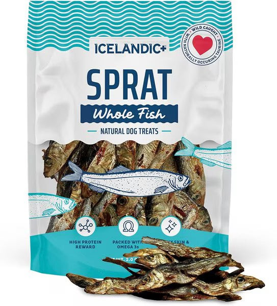 Icelandic whole sprats dog treats