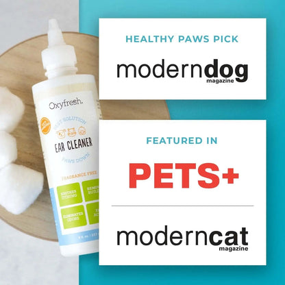 Oxyfresh Advanced Pet Ear Cleaner for Dogs &amp; Cats Sting-Free 8 oz