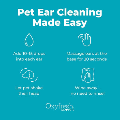 Oxyfresh Advanced Pet Ear Cleaner for Dogs &amp; Cats Sting-Free 8 oz