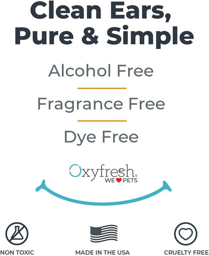 Oxyfresh Advanced Pet Ear Cleaner for Dogs &amp; Cats Sting-Free 8 oz