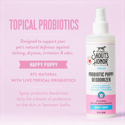 Happy Puppy Probiotic Grooming Bundle – Shampoo, Conditioner &amp; Deodorizer
