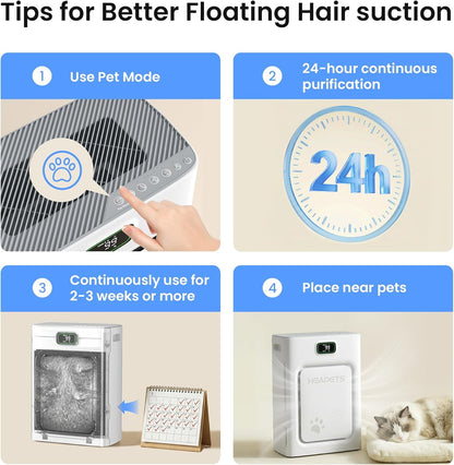 Pet Air Purifier with HEPA Filter Odor Control for Dogs &amp; Cats