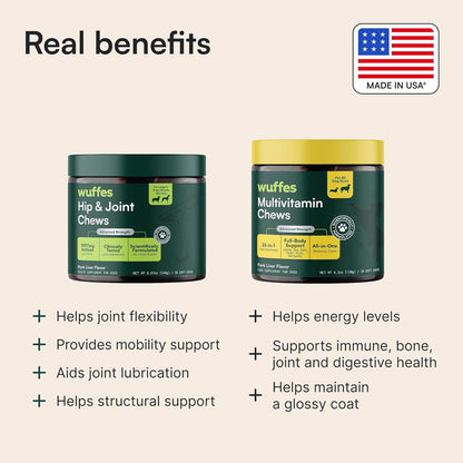Hip &amp; Joint Supplement &amp; Multivitamin Bundle for Large Breed Dogs