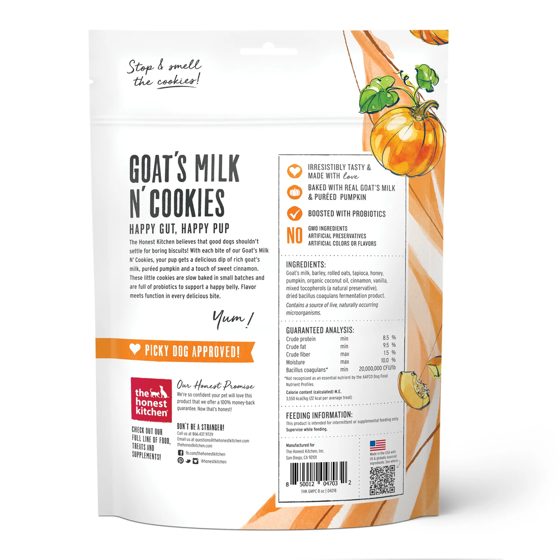 goat milk pumpkin dog treats