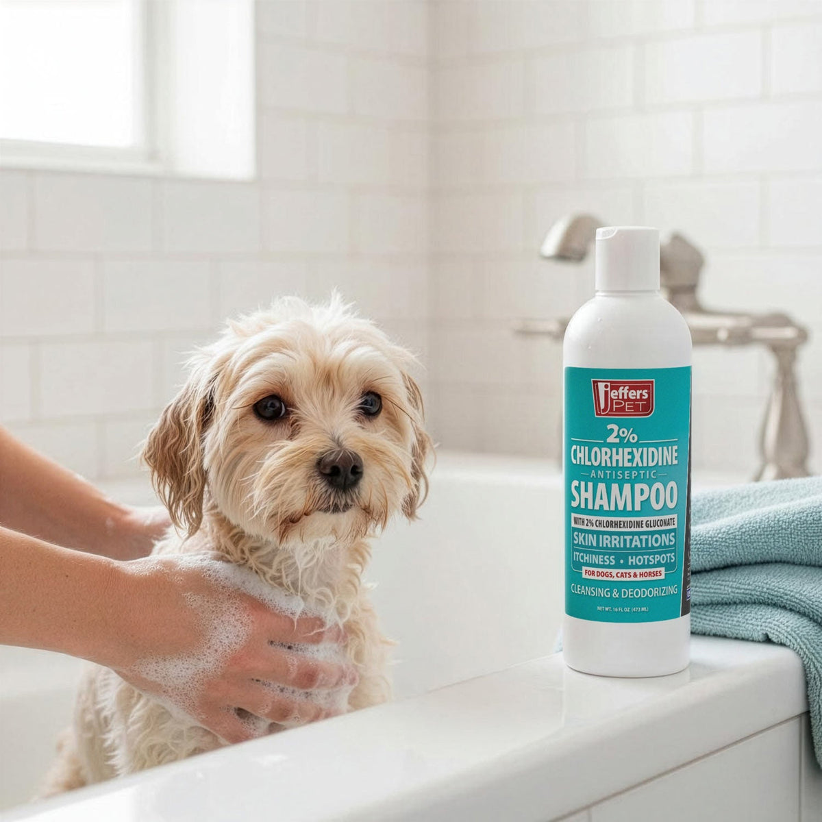 Jeffers Medicated 2% Chlorhexidine Shampoo for Dogs, Cats &amp; Horses