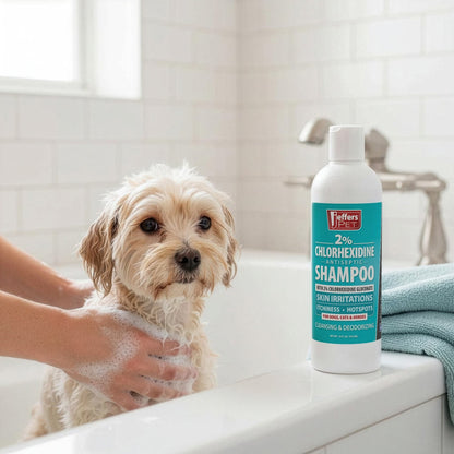 Jeffers Medicated 2% Chlorhexidine Shampoo for Dogs, Cats &amp; Horses