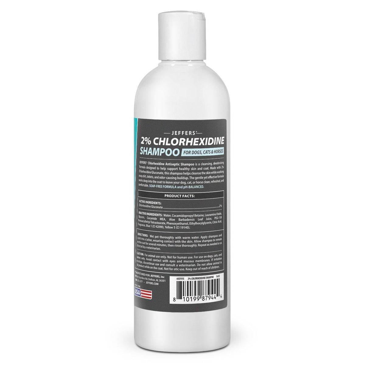 Jeffers Medicated 2% Chlorhexidine Shampoo for Dogs, Cats &amp; Horses