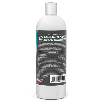 Jeffers Medicated 2% Chlorhexidine Shampoo for Dogs, Cats &amp; Horses