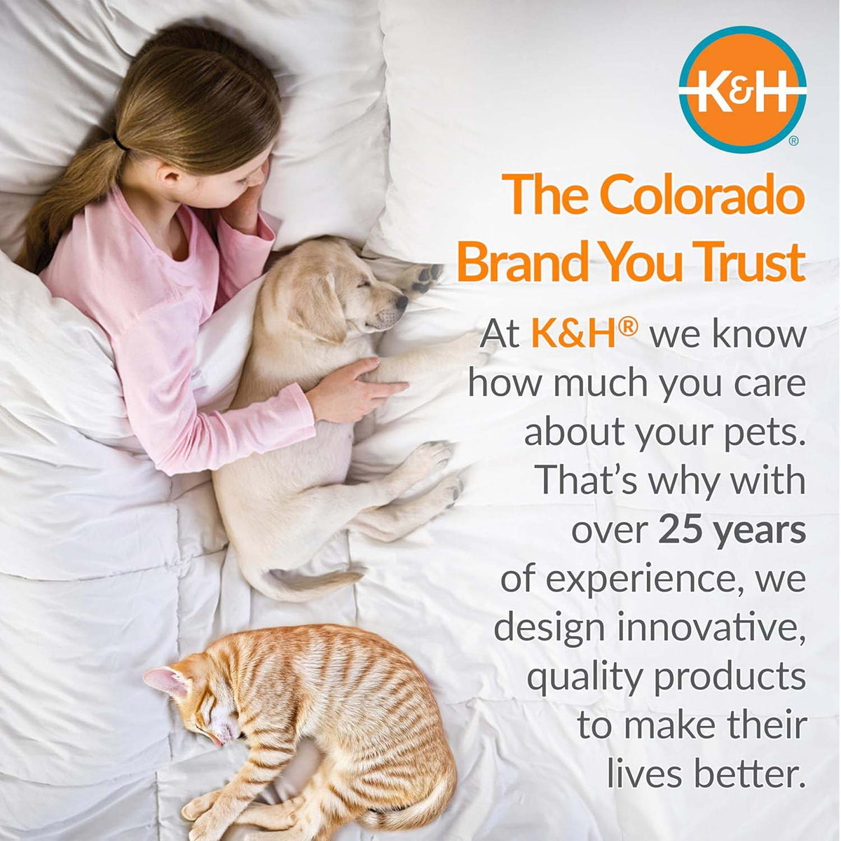 K&amp;H Pet Bed Warmer – Indoor Heated Pad for Cats &amp; Dogs, Thermostatically Controlled, Energy-Efficient, Safe for Arthritis &amp; Comfort